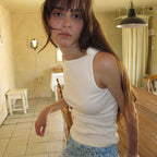 CENTAUR.KR MINI ROSI SLEEVELESS TOP_WHITE