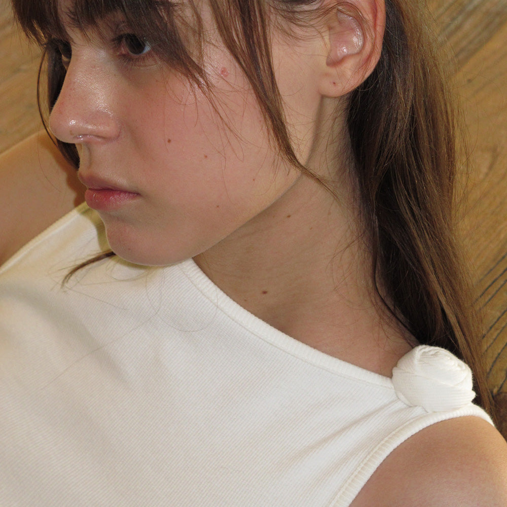 CENTAUR.KR MINI ROSI SLEEVELESS TOP_WHITE