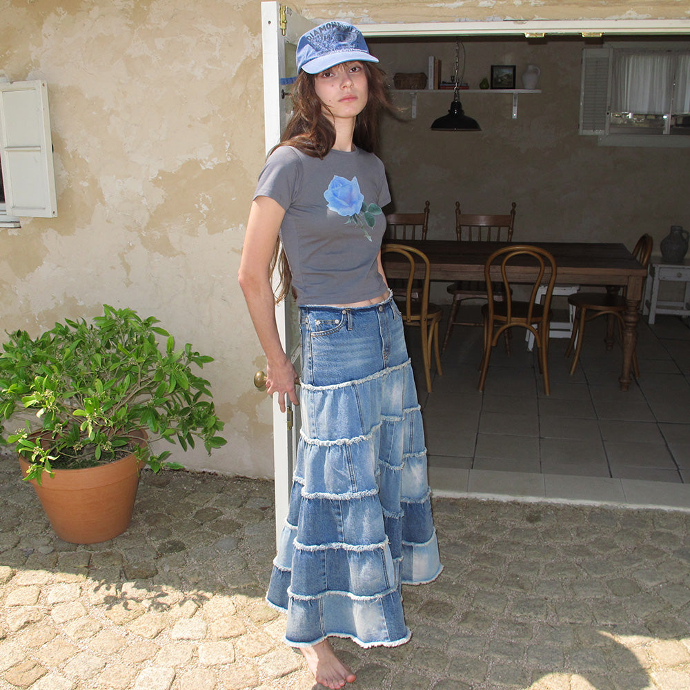 CENTAUR.KR ROSI CROP T-SHIRT_CHARCOAL