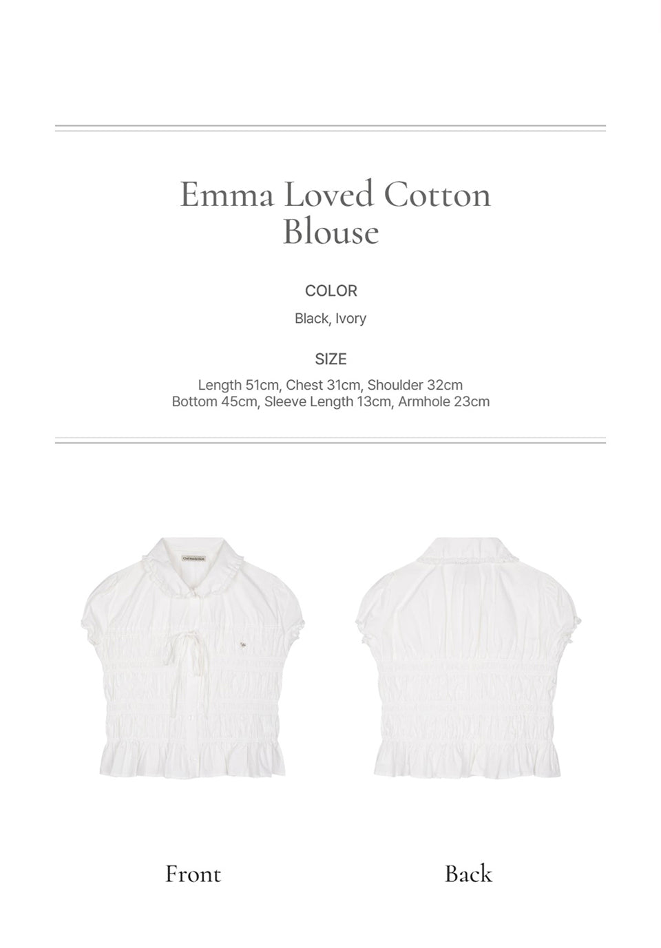 OUI MAIS NON Emma loved cotton blouse