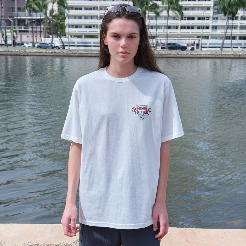SOMEWHEREBUTTER [7th] Trio Horse Over-Fit Top - Ivory