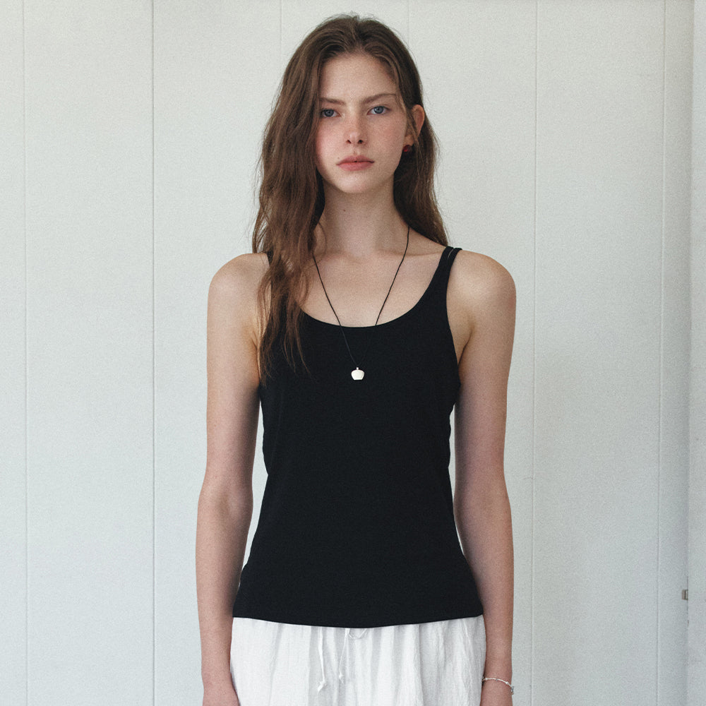 VANONE ATELIER A3591 Double string sleeveless_Black
