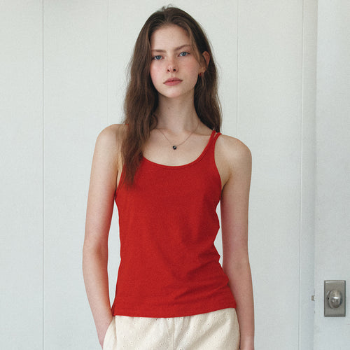 VANONE ATELIER A3591 Double string sleeveless_Red