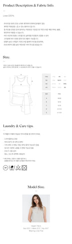 LENIL Sia Linen Tied Top (Brown)