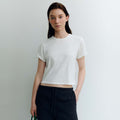 AUBER [2nd pre-order delivery on 8/3] Soft Stitch Short Sleeve - White