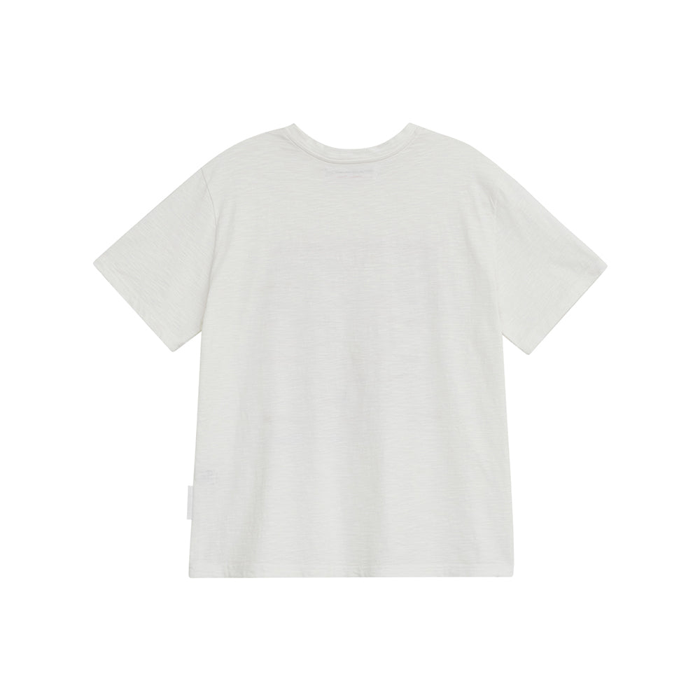 THEMUSEUMVISITOR COLOR TYPO SLUB T-SHIRT (WHITE)