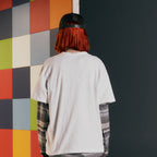 THEMUSEUMVISITOR COLOR TYPO SLUB T-SHIRT (WHITE)