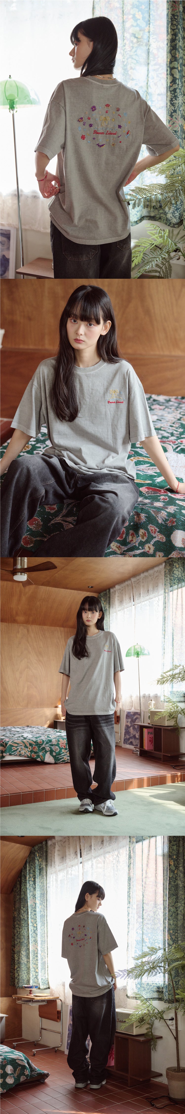 CPGN Dream Island Pigment Short Sleeve T-Shirt Ghost Gray