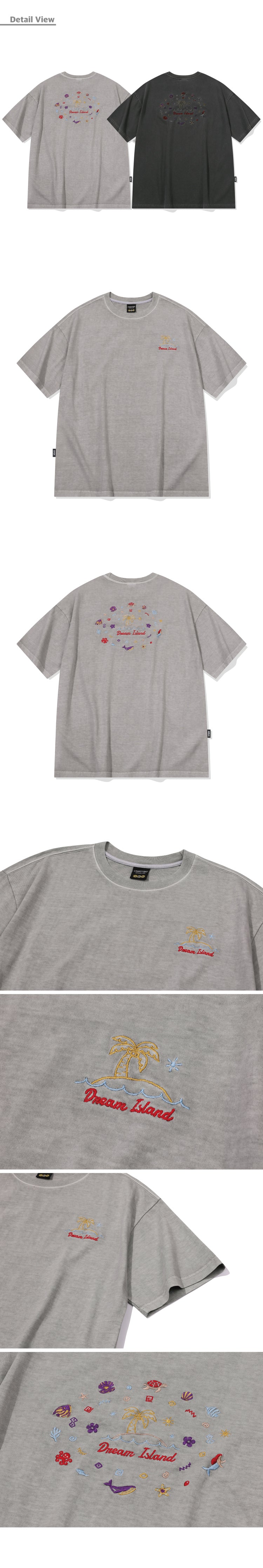 CPGN Dream Island Pigment Short Sleeve T-Shirt Ghost Gray