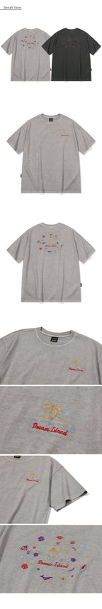 CPGN Dream Island Pigment Short Sleeve T-Shirt Ghost Gray