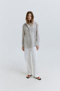 HACER Tencel Stripe Shirt (Grey Stripe)