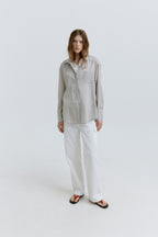 HACER Tencel Stripe Shirt (Grey Stripe)