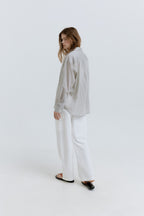 HACER Tencel Stripe Shirt (Grey Stripe)