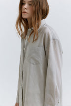 HACER Tencel Stripe Shirt (Grey Stripe)