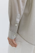 HACER Tencel Stripe Shirt (Grey Stripe)
