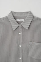 HACER Tencel Stripe Shirt (Grey Stripe)