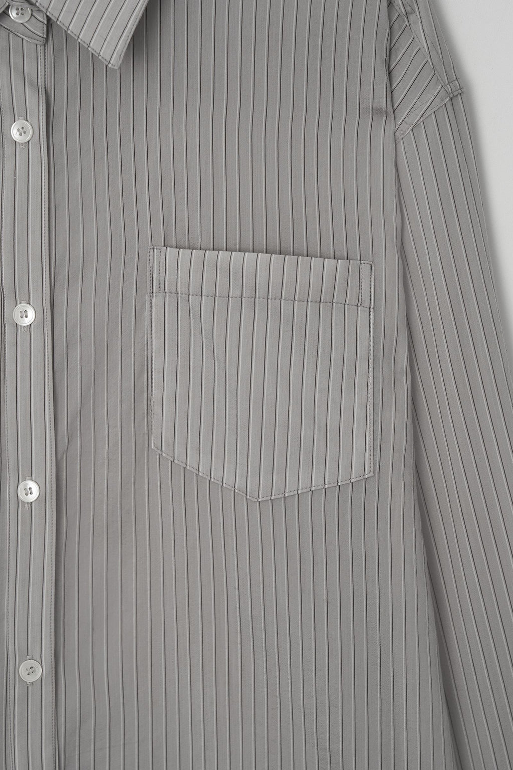 HACER Tencel Stripe Shirt (Grey Stripe)