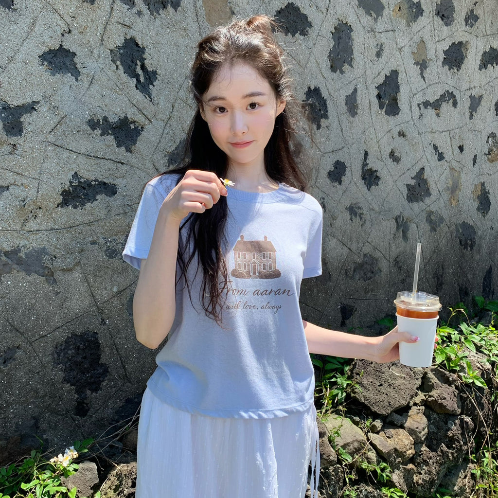 AARAN House linen t-shirt_cozy sky