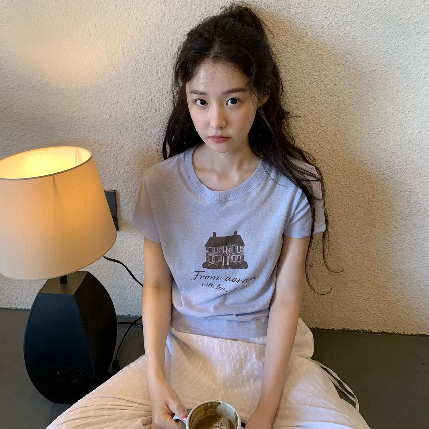 AARAN House linen t-shirt_cozy sky
