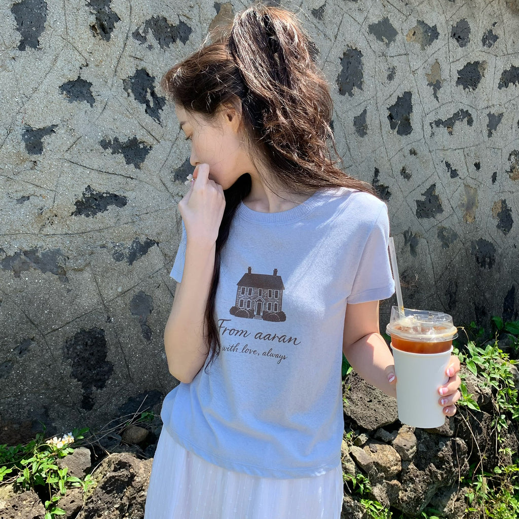 AARAN House linen t-shirt_cozy sky