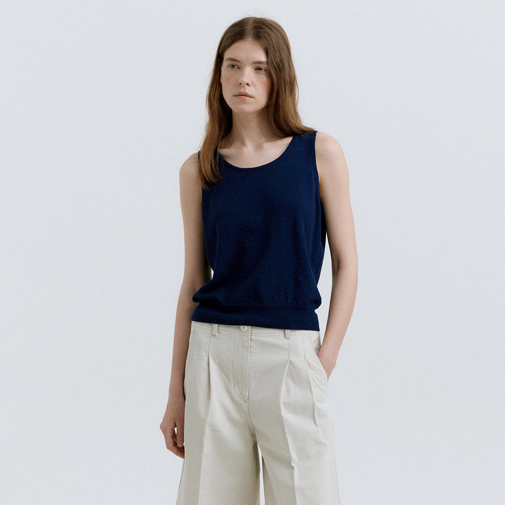 HACER Peony U-Neck Sleeveless (Cobalt Navy)