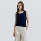 HACER Peony U-Neck Sleeveless (Cobalt Navy)