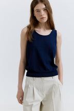 HACER Peony U-Neck Sleeveless (Cobalt Navy)