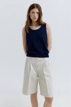 HACER Peony U-Neck Sleeveless (Cobalt Navy)