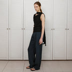 SUAMAR Wane Drape Neck Sleeveless (Black)