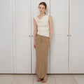 SUAMAR Wane Drape Neck Sleeveless (Cream)