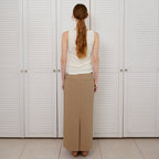 SUAMAR Wane Drape Neck Sleeveless (Cream)