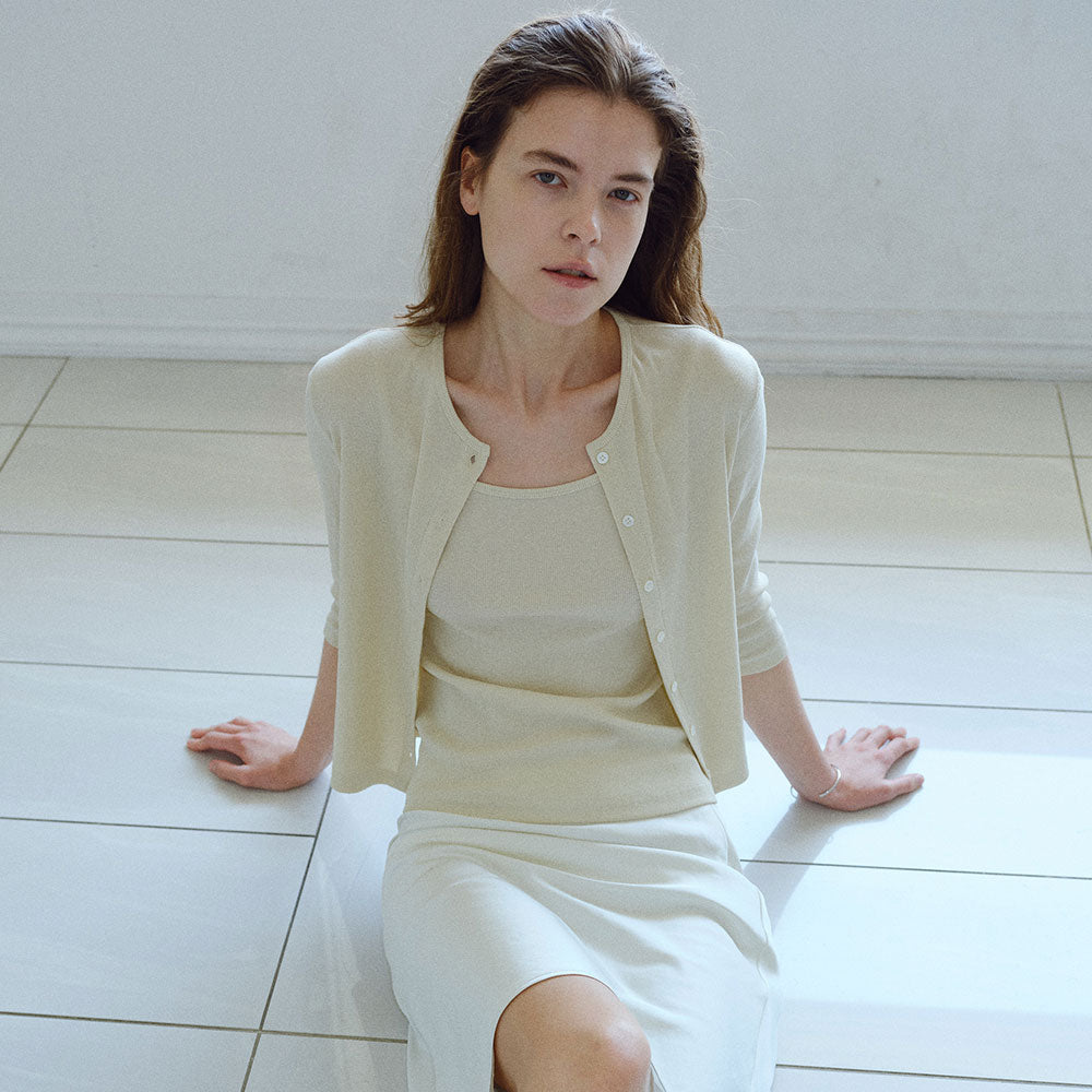 TEXT ROOM Airy Sleeveless_Butter