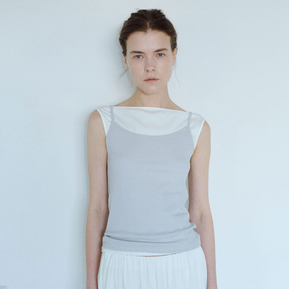 TEXT ROOM Airy Sleeveless_Light Grey