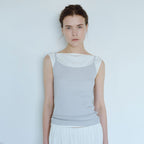 TEXT ROOM Airy Sleeveless_Light Grey