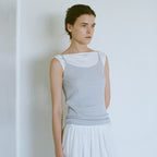 TEXT ROOM Airy Sleeveless_Light Grey