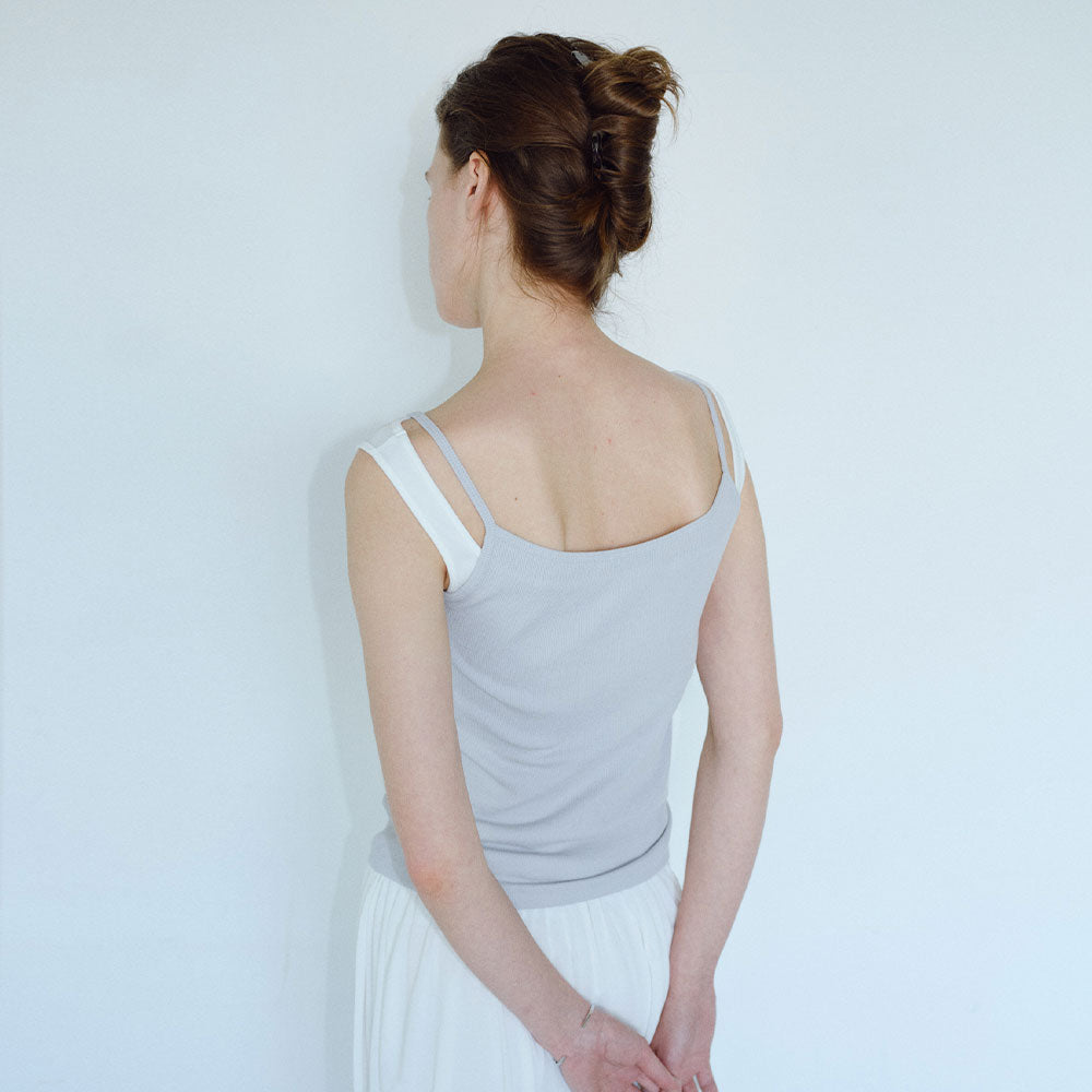 TEXT ROOM Airy Sleeveless_Light Grey
