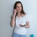 AARAN Angel puff t-shirt_ivory