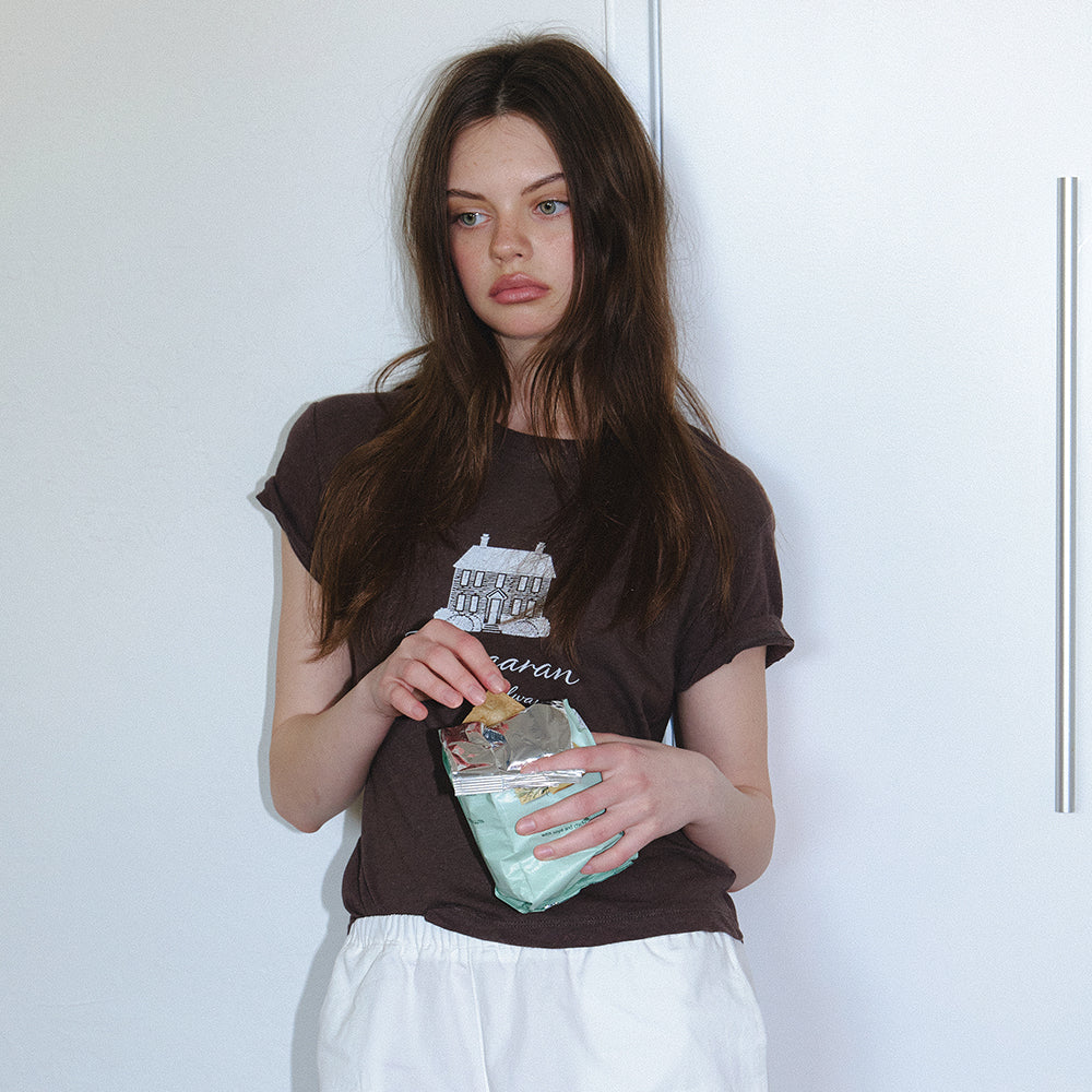 AARAN House linen t-shirt_brown