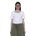 PARTIMENTO WOMEN SCOOP-NECK BAT SLEEVE TOP_WHITE