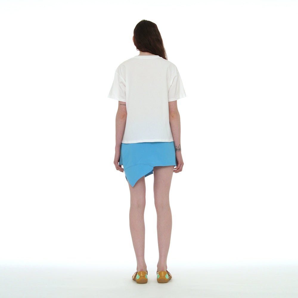 PARTIMENTO WOMEN POSITIVE CHAOS PRINTED TEE_WHITE