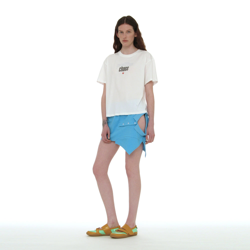 PARTIMENTO WOMEN POSITIVE CHAOS PRINTED TEE_WHITE