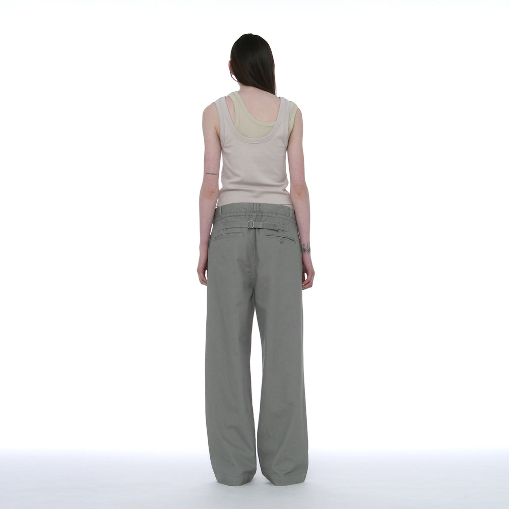 PARTIMENTO WOMEN OVERLAY SLEEVELESS_ECRU