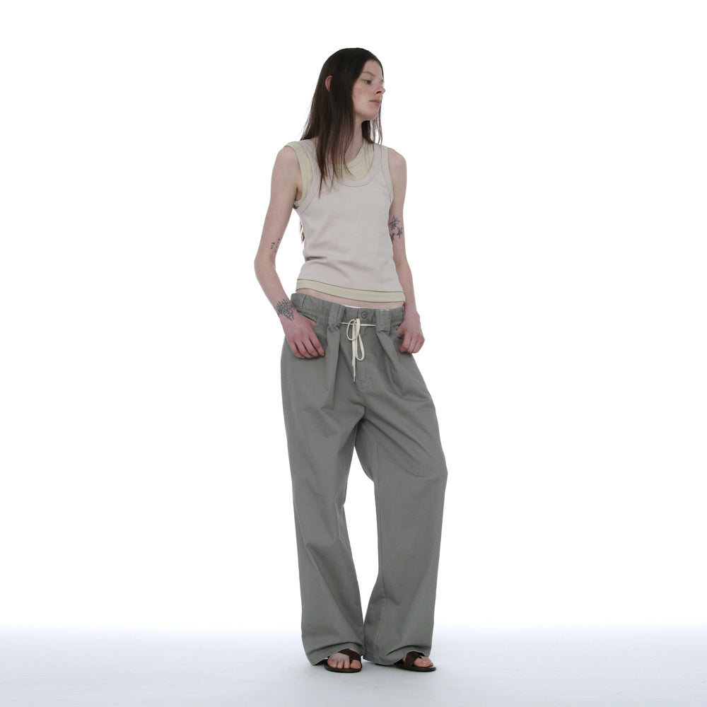 PARTIMENTO WOMEN OVERLAY SLEEVELESS_ECRU
