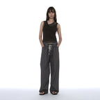 PARTIMENTO WOMEN OVERLAY SLEEVELESS_KHAKI BROWN