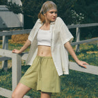 LUMETO Embroidered cotton shirt_Ivory