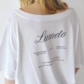 LUMETO Loose fit off-shoulder t-shirt_White