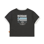 KODAK APPAREL Breezepop Big Graphic Short Sleeve T-Shirt Women CHARCOAL