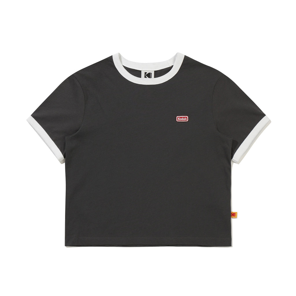KODAK APPAREL Breezepop Big Graphic Short Sleeve T-Shirt Women CHARCOAL