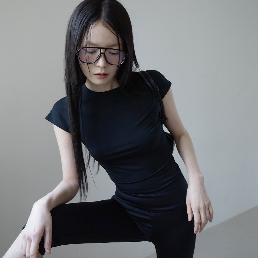 PROJECTWAVE TENCEL CROP T SHIRT (6COLOR)