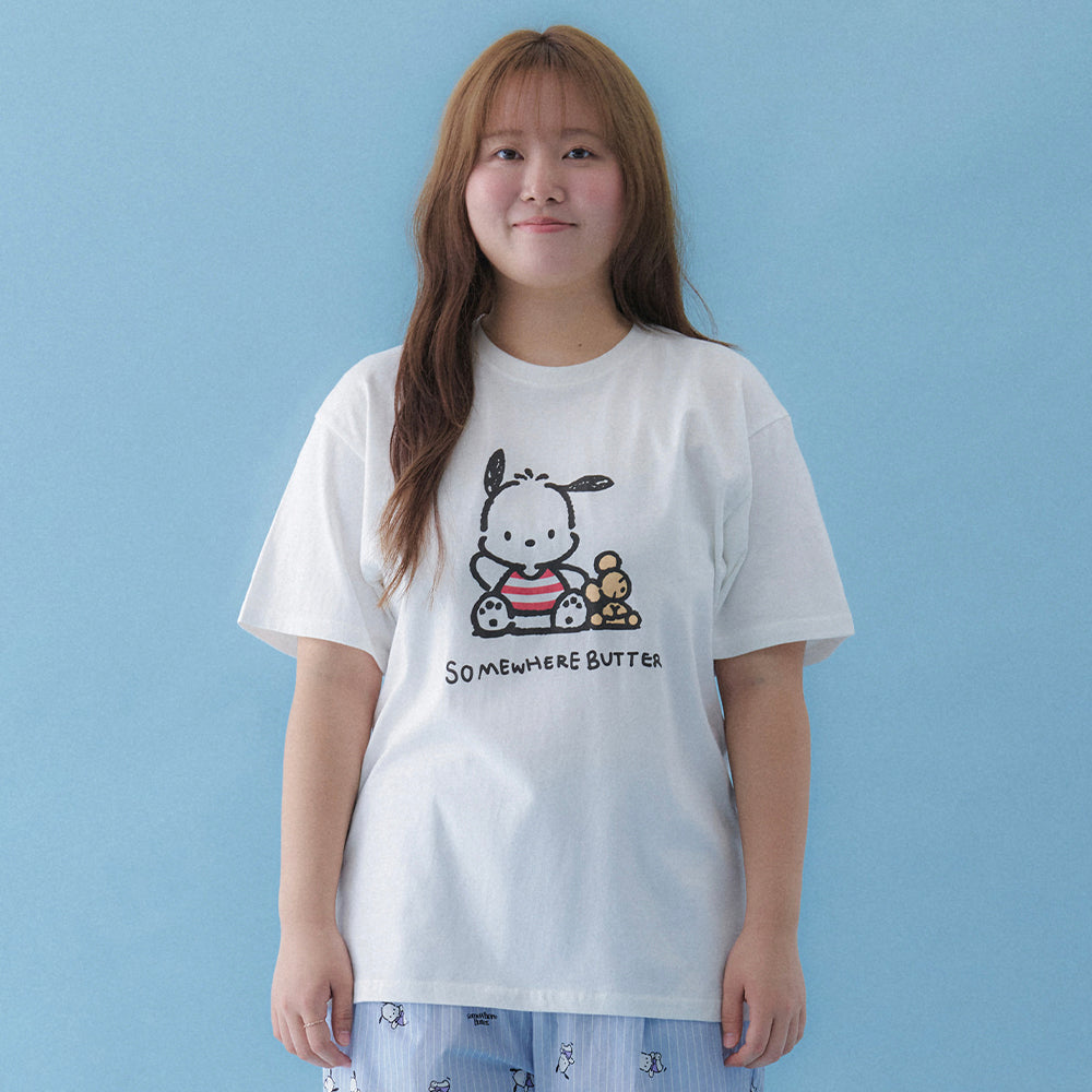 SOMEWHEREBUTTER [Charles Enter PICK] [6th] Pochacco Over-Fit Top - Ivory